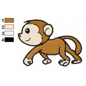 Free Monkey 02 Embroidery Design